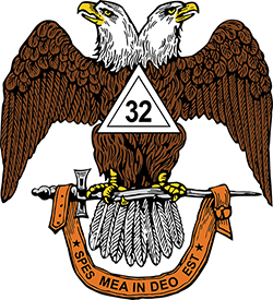 Image of the logo of the Scottish Rite - The Double Headed Eagle.